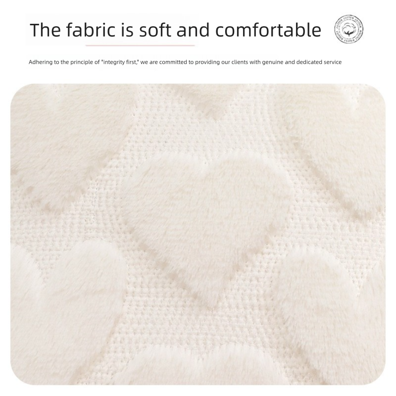 2-PCS Pink Romantic Heart-Shaped Tufted Pillow Covers Soft Plush 45x45cm view 2