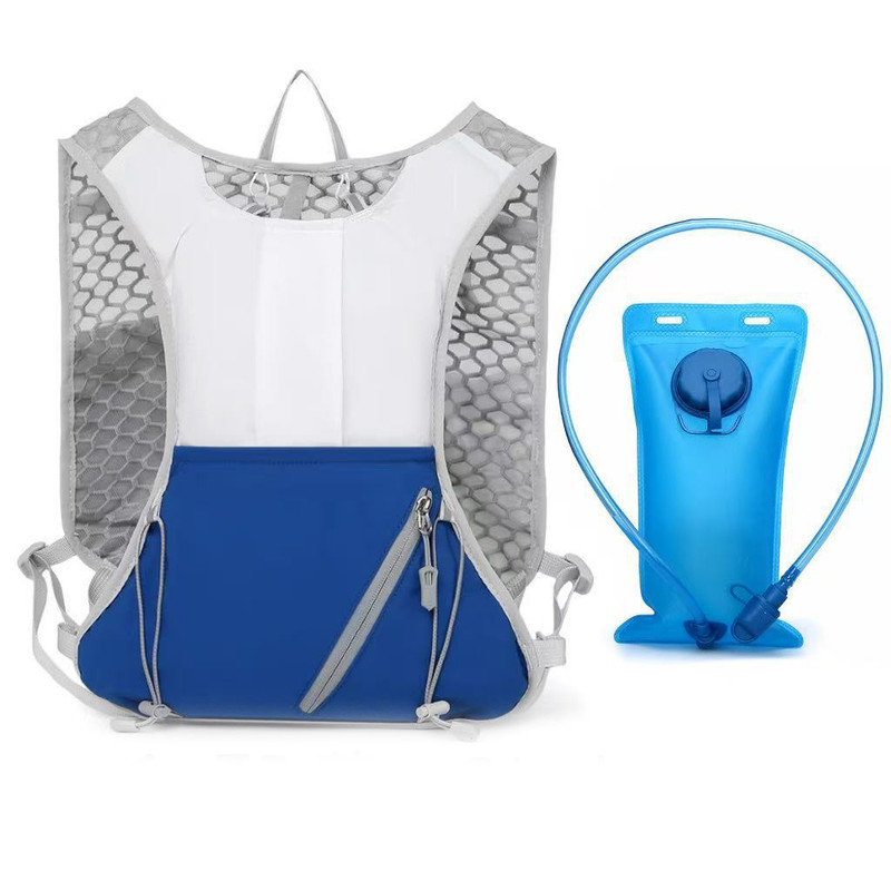 White and blue Lightweight Hydration Backpack with 2L Water Bladder — image 1