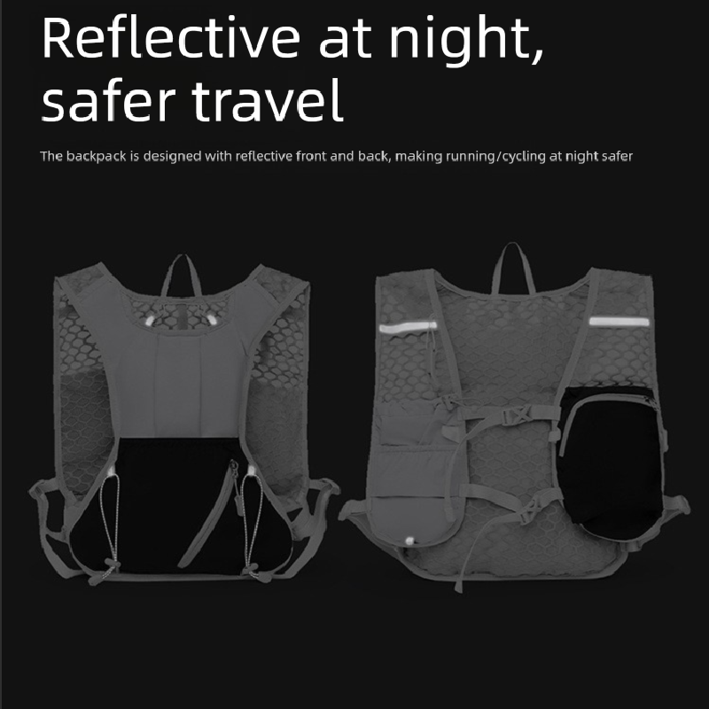 Green and yellow Lightweight Hydration Backpack with 2L Water Bladder view 6