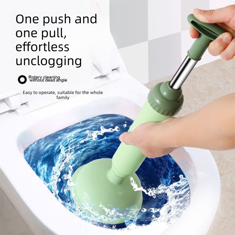 Green High-Pressure Toilet Plunger with Vacuum Seal – Powerful Drain Unclogger view 4