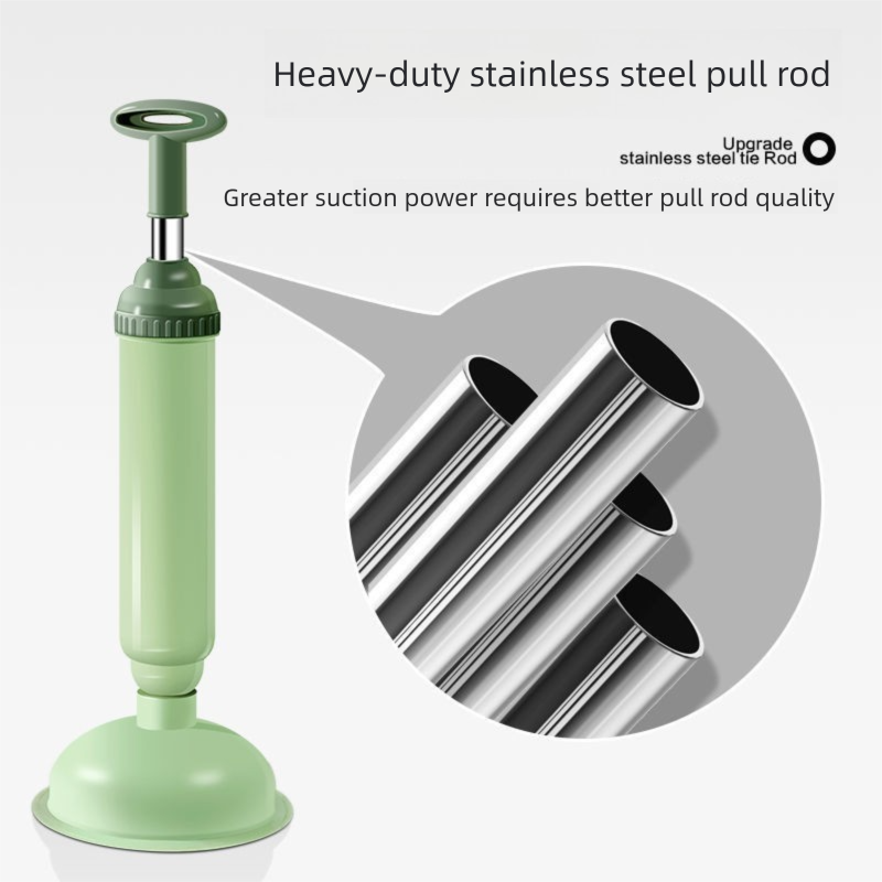 Green High-Pressure Toilet Plunger with Vacuum Seal – Powerful Drain Unclogger view 5