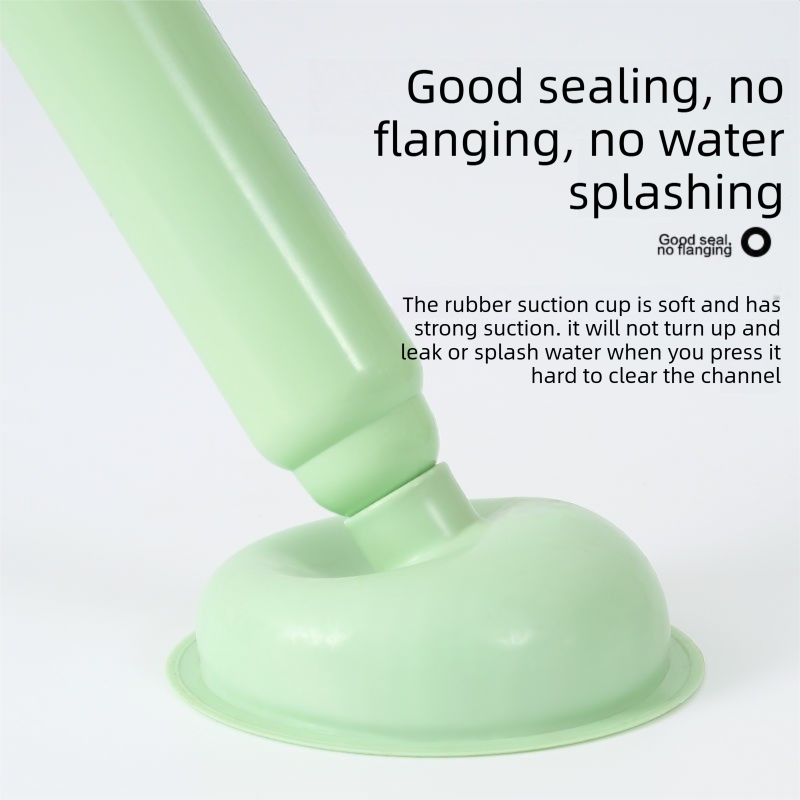Green High-Pressure Toilet Plunger with Vacuum Seal – Powerful Drain Unclogger view 6