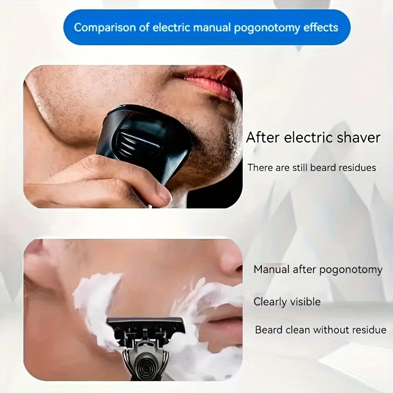 2-Pack 6-Layer Manual Razor with 30 Replacement Blades – Ultra-Close Shave for Men view 3