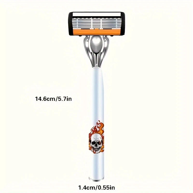 2-Pack 6-Layer Manual Razor with 30 Replacement Blades – Ultra-Close Shave for Men view 5