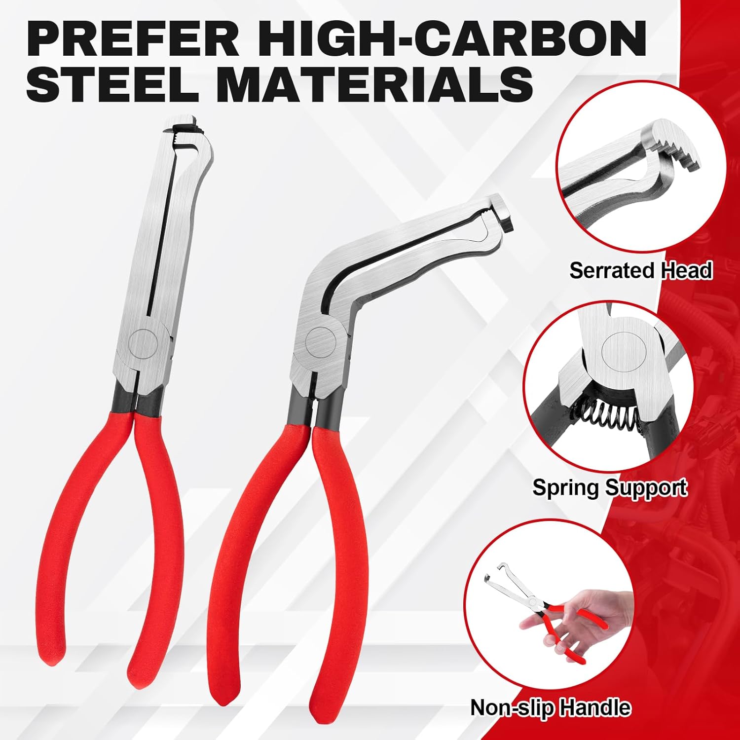 Black 3 Piece Automotive Wire Connector Removal Tool Set with Straight Bent view 2