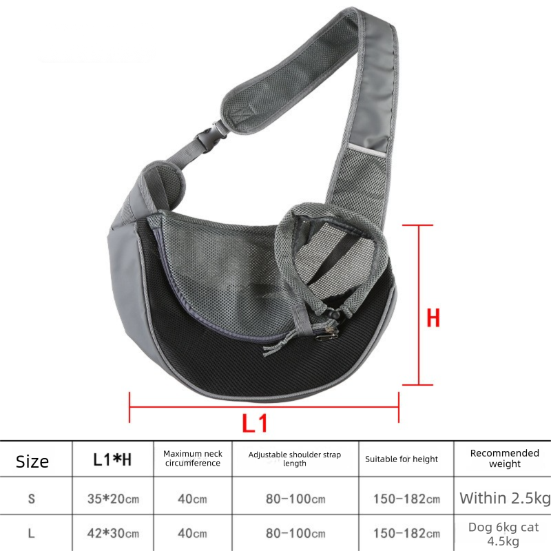 Purple Portable Pet Sling Backpack for Small Dogs and Cats – Size S with view 6