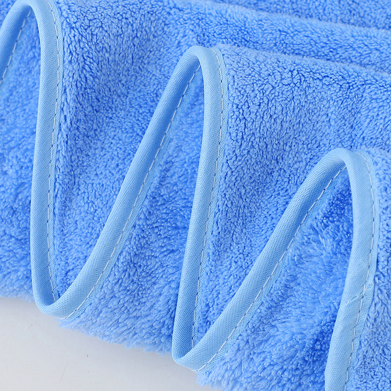 Grey Coral Fleece Thick Towel and Bath Towel Set – 4 Face Towels and 2 Bath view 2