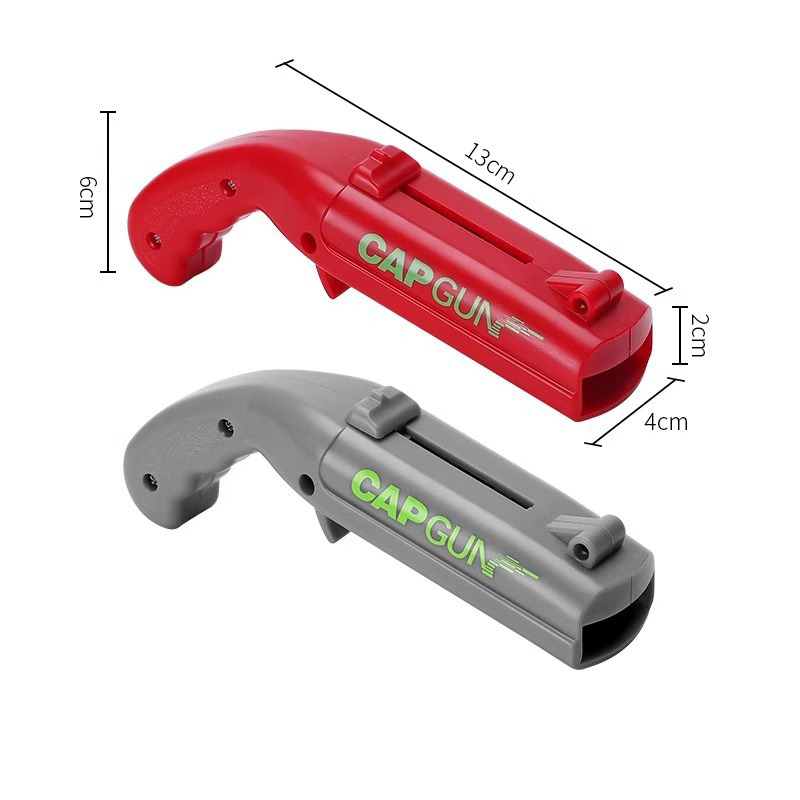 2-Pack grey and red Fun Bottle Opener with Cap Ejection Mechanism – Compact