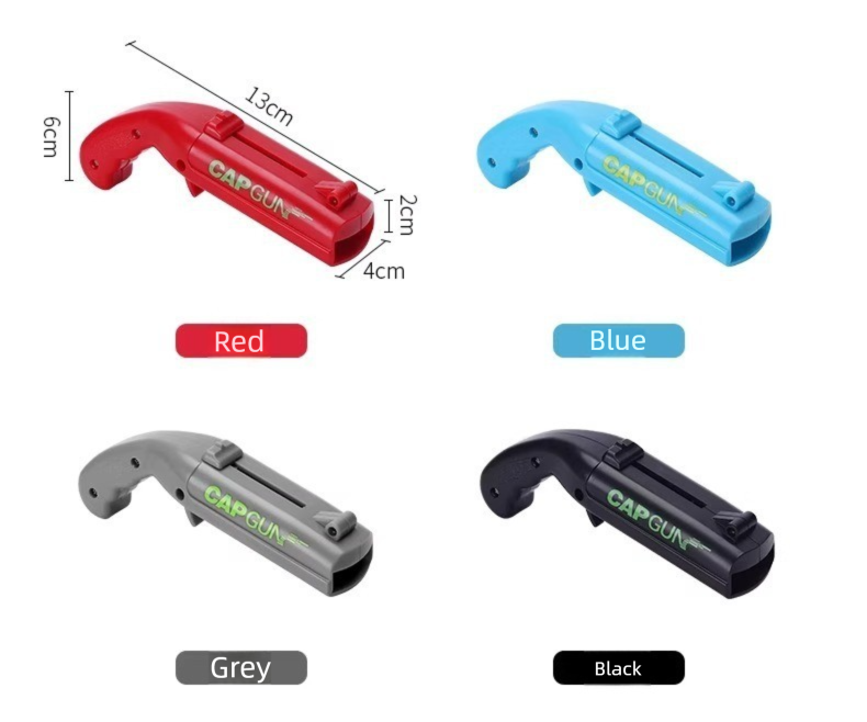 2-Pack grey and red Fun Bottle Opener with Cap Ejection Mechanism – Compact view 5