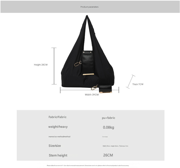 Navy blue Foldable Tote Bag with Built-In Storage Pouch – Compact Reusable view 4