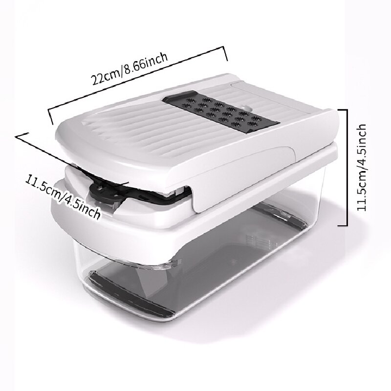 Green Multifunctional Vegetable Slicer – Manual Kitchen Cutter with Adjustable view 7