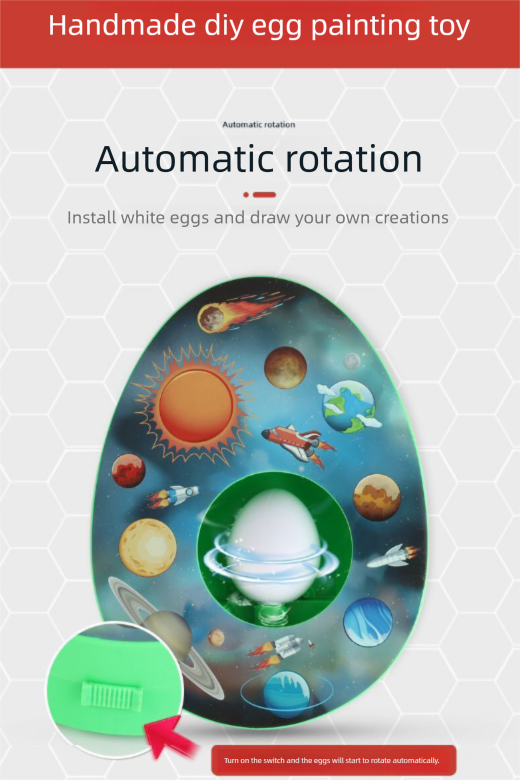 Easter Egg Decorating Kit Electric DIY Dinosaur Century Painting Machine with view 3