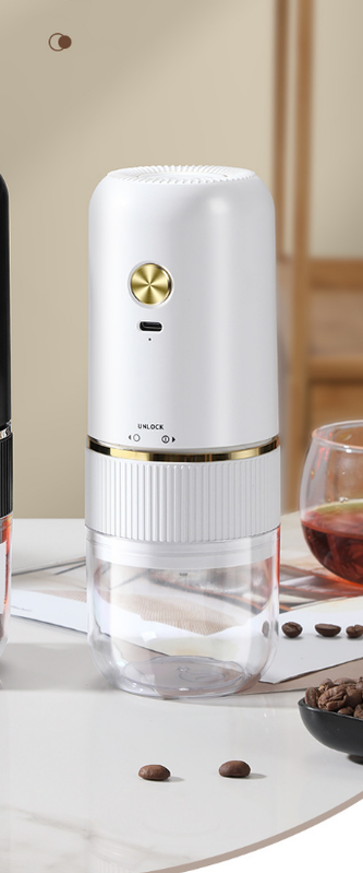 Portable Electric Coffee Grinder Wireless Rechargeable Burr Mill with Cleaning