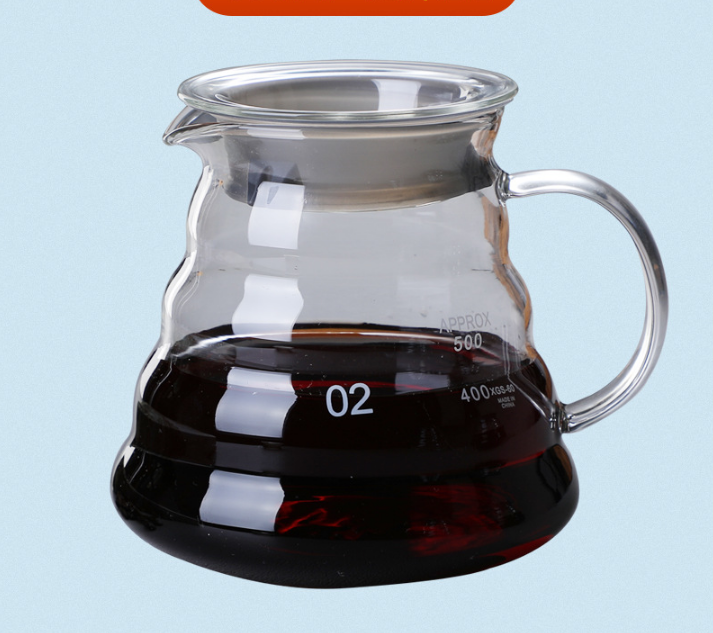 600ml Borosilicate Glass Coffee Server - Heat Resistant "Cloud" Pour Over