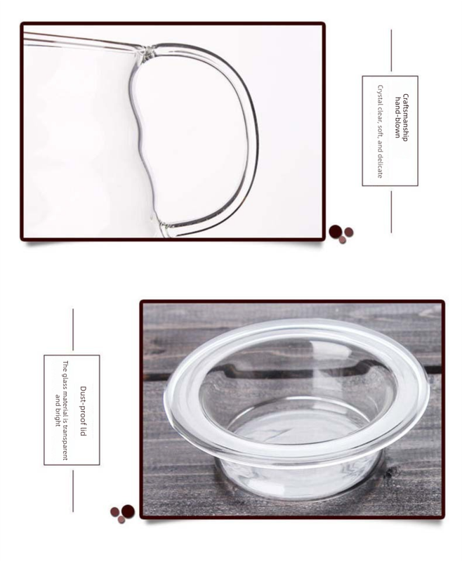 800ml Extra Large Glass Coffee Server - Heat Resistant "Cloud" Pour Over view 7
