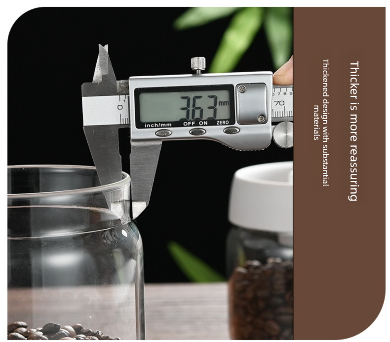 1800ml Extra Large Vacuum Sealed Glass Canister - One-Press Airtight Food view 9