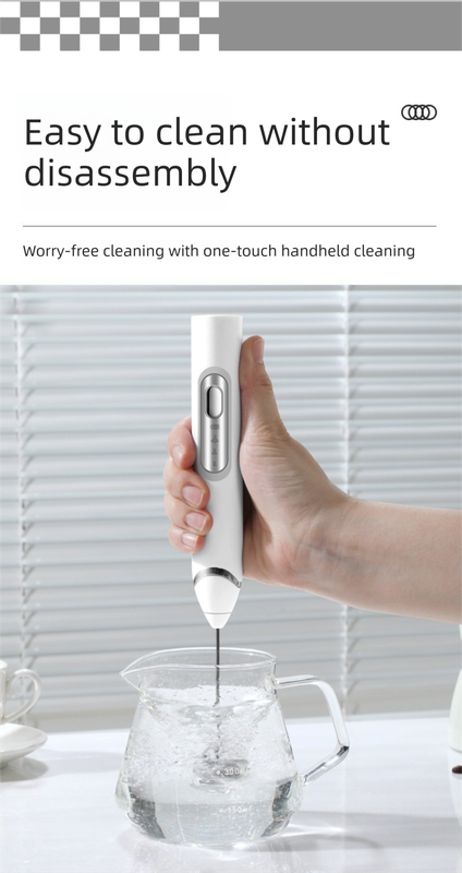 Rechargeable Electric Milk Frother Handheld - 3 Speed Adjustable Foam Maker view 9