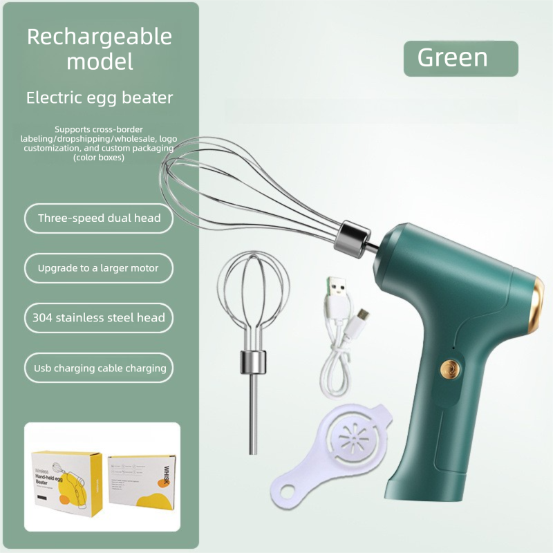 Professional 3-Speed Electric Handheld Egg Whisk and Cream Whipper Set J-9