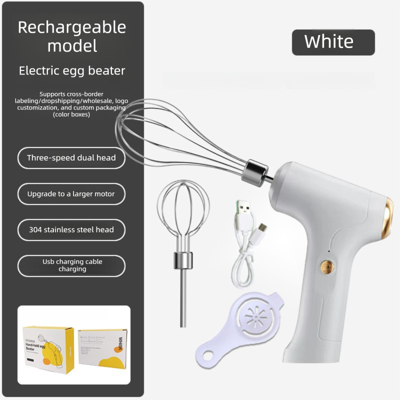 Professional 3-Speed Electric Handheld Egg Whisk and Cream Whipper Set J-9