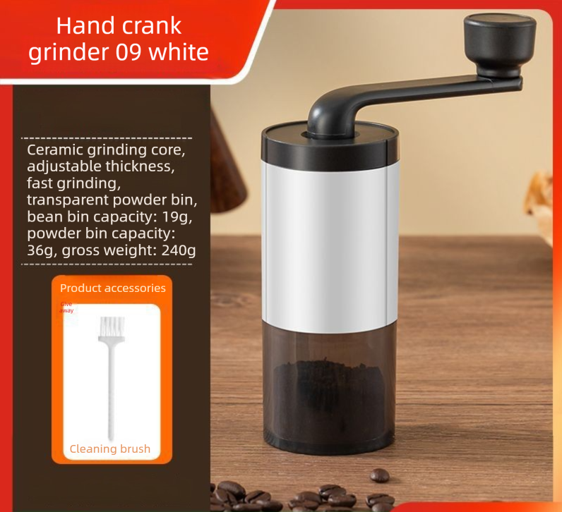 Manual Hand-Crank Coffee Grinder Precision Burr Mill with Adjustable Settings