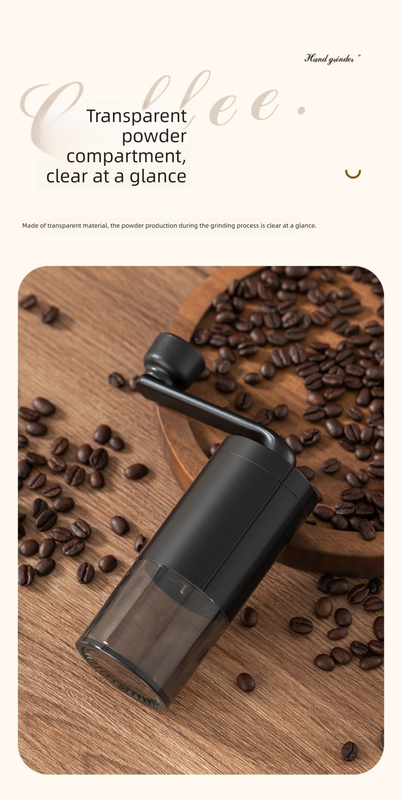 Manual Hand-Crank Coffee Grinder Precision Burr Mill with Adjustable Settings view 7