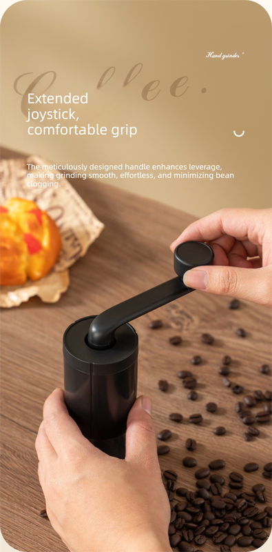 Manual Hand-Crank Coffee Grinder Precision Burr Mill with Adjustable Settings view 8