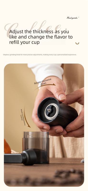 MDJ-22 Manual Hand-Crank Coffee Grinder Precision Burr Mill with Adjustable view 5