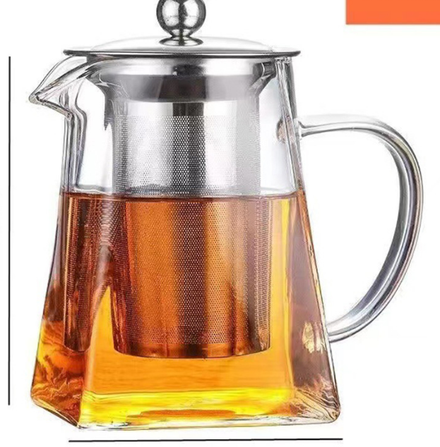 750ml Heat Resistant Glass Teapot with 304 Stainless Steel Infuser Thickened