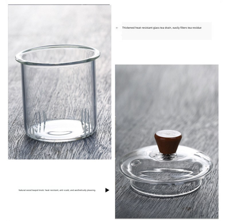 1500ml Heat Resistant Glass Teapot with Bamboo Handle and Glass Infuser Loose view 7