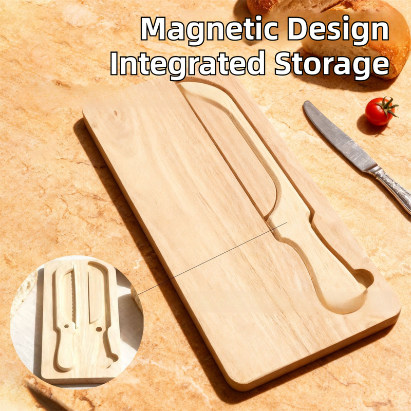 Portable Magnetic Bread Slicing Set: Serrated Toast Knife with Integrated view 2