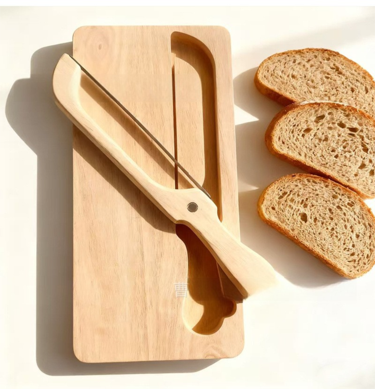 Portable Magnetic Bread Slicing Set: Serrated Toast Knife with Integrated view 4