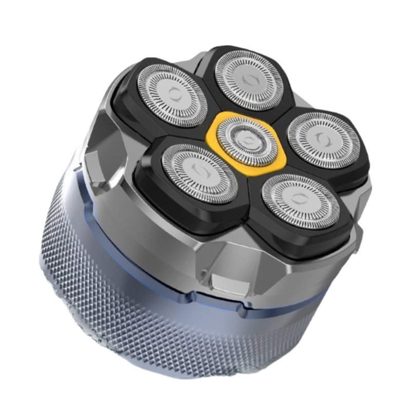 Blue Men's 6D Magnetic Rotary Head Shaver for Wet/Dry Use - Professional