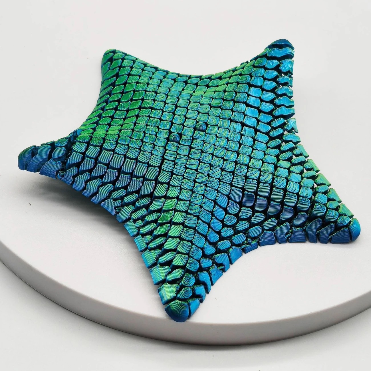 Laser Green 3D-Printed Articulated Starfish Fidget Toy for Stress Relief