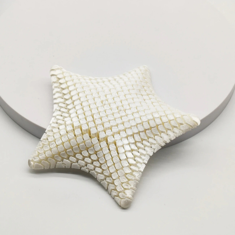White 3D-Printed Articulated Starfish Fidget Toy for Stress Relief