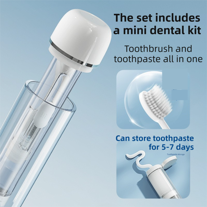 Pink Portable 2-in-1 Travel Toothbrush/Toothpaste Organizer & Mouthwash Cup view 3