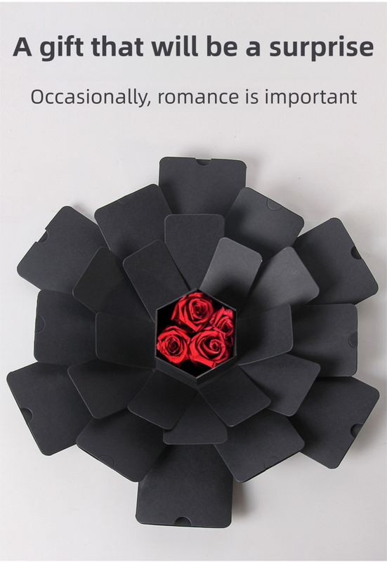 Red Hexagon 4-Layer 12-Pocket Explosion Gift Box(DIY) - Creative Handmade view 3