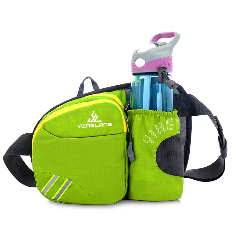 Green Lightweight Running Waist Pack with Stable Bottle Holder