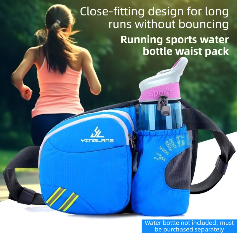 Green Lightweight Running Waist Pack with Stable Bottle Holder view 2