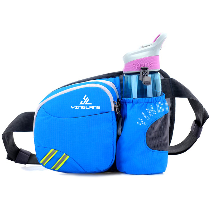 Blue Lightweight Running Waist Pack with Stable Bottle Holder