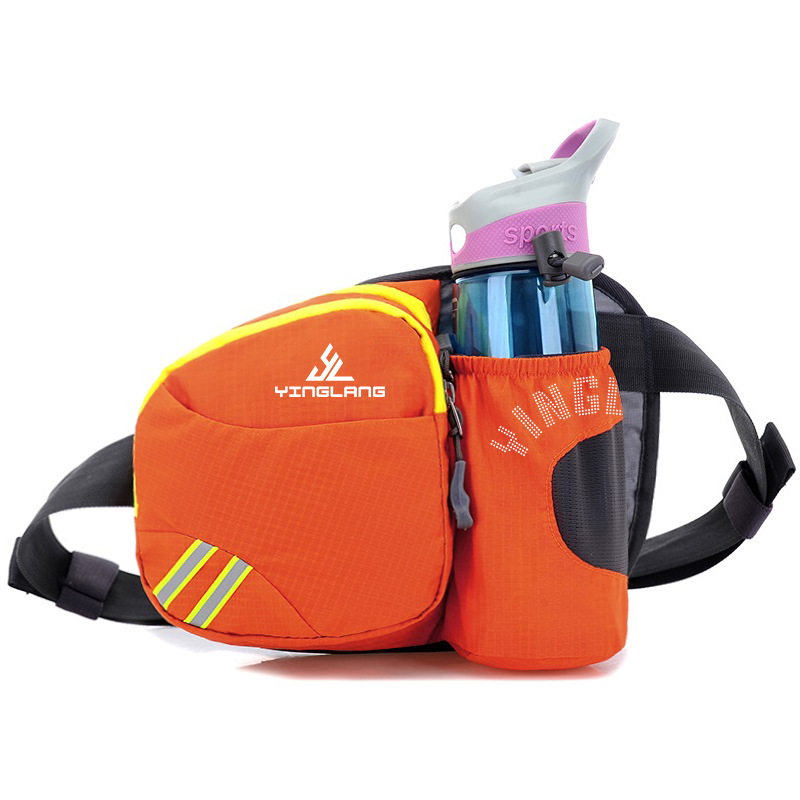 Orange Lightweight Running Waist Pack with Stable Bottle Holder