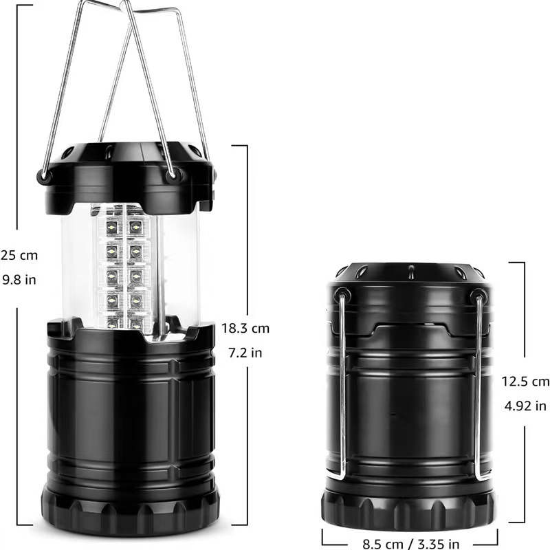 2-Pack 30LED Portable Handheld Collapsible Camping Lantern - Ultra-Bright 360° view 4