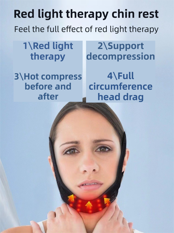 Breathable V-Line Chin Strap with 15 high-intensity Red-Light LEDs for Facial view 4