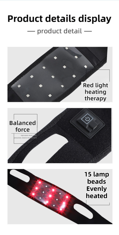 Breathable V-Line Chin Strap with 15 high-intensity Red-Light LEDs for Facial view 5