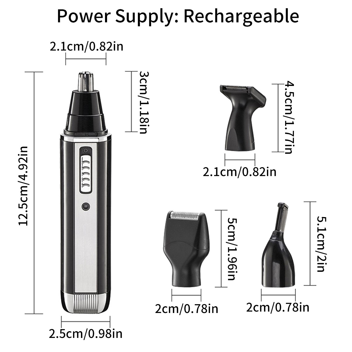 4-in-1 Portable Electric Grooming Kit for Men with Nose view 7