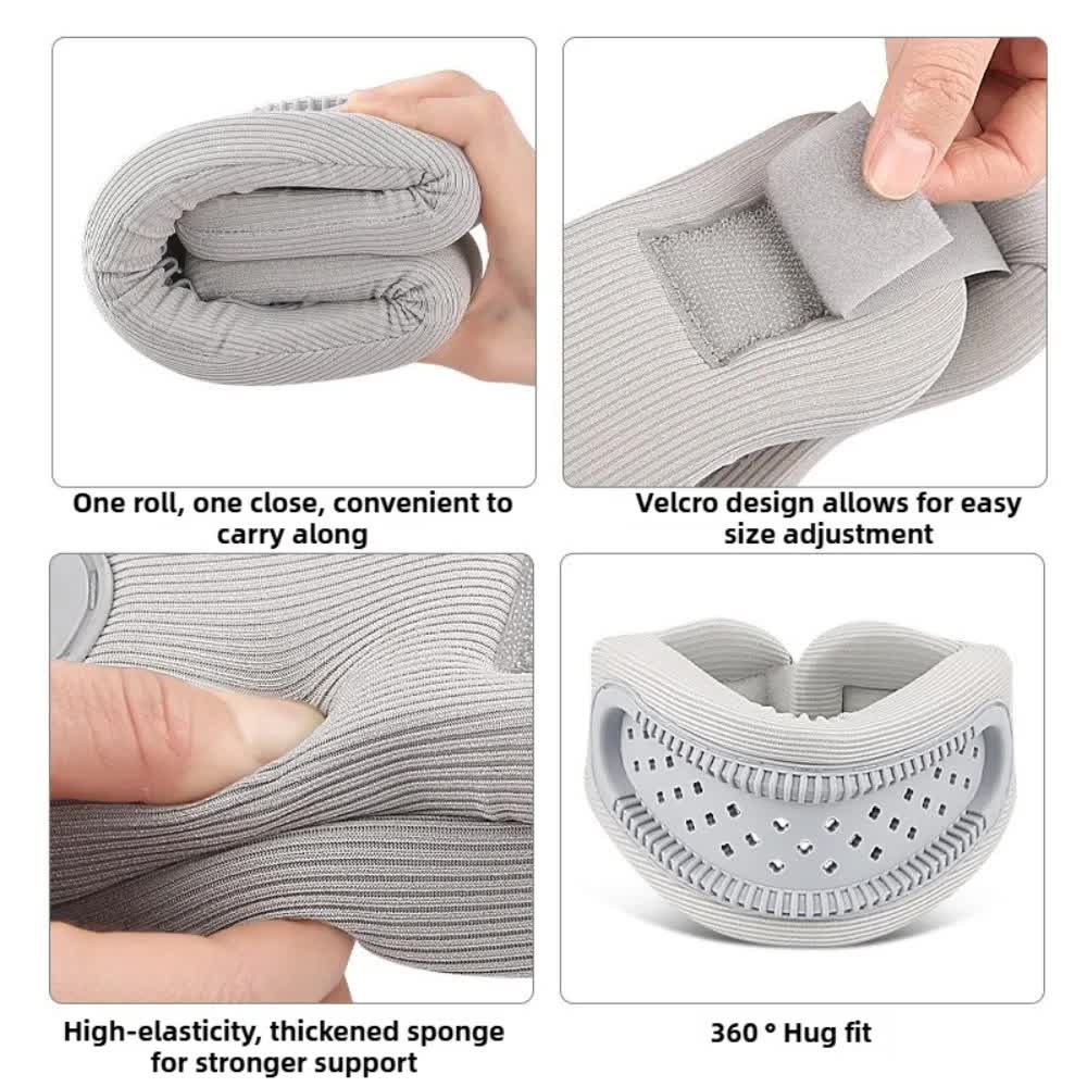 Pink Adjustable Silicone Neck Brace with High-Elastic Memory Foam & V-Shape view 4