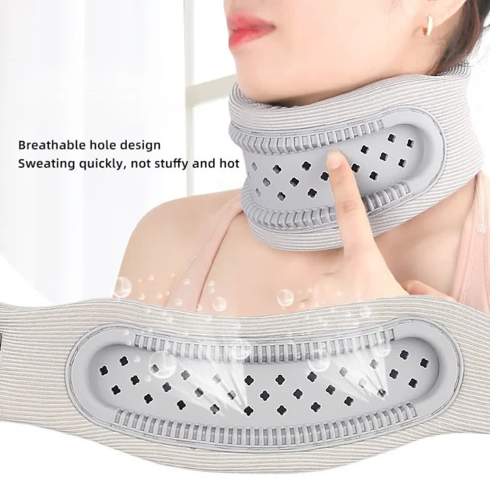 Pink Adjustable Silicone Neck Brace with High-Elastic Memory Foam & V-Shape view 5