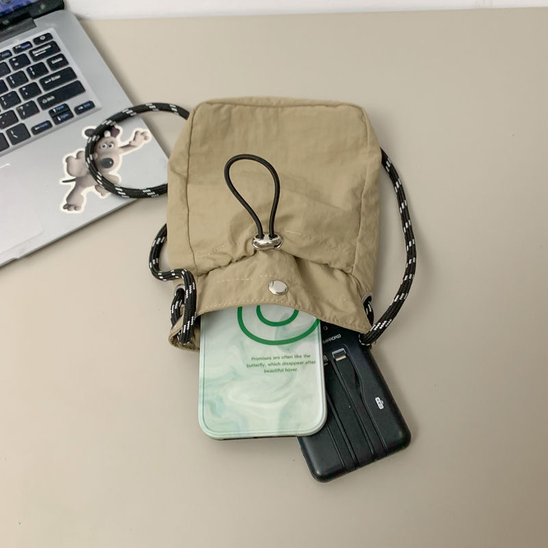 Green Durable Nylon Small Square Phone Bag - Quick-Access Magnetic Closure view 2