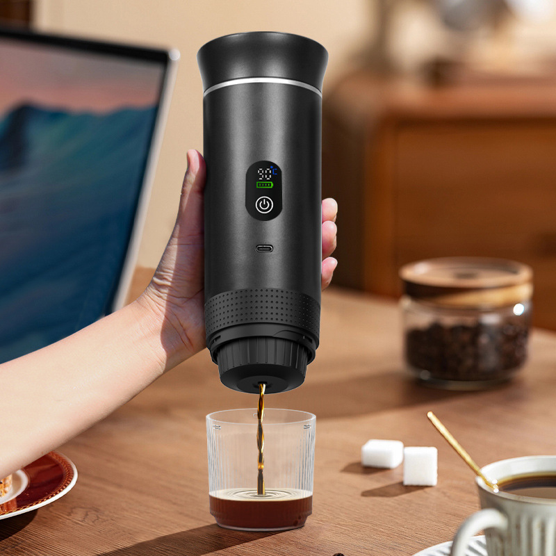 White 3-in-1 Portable Espresso Maker with Self-Heating and One-Touch Cold Hot view 6