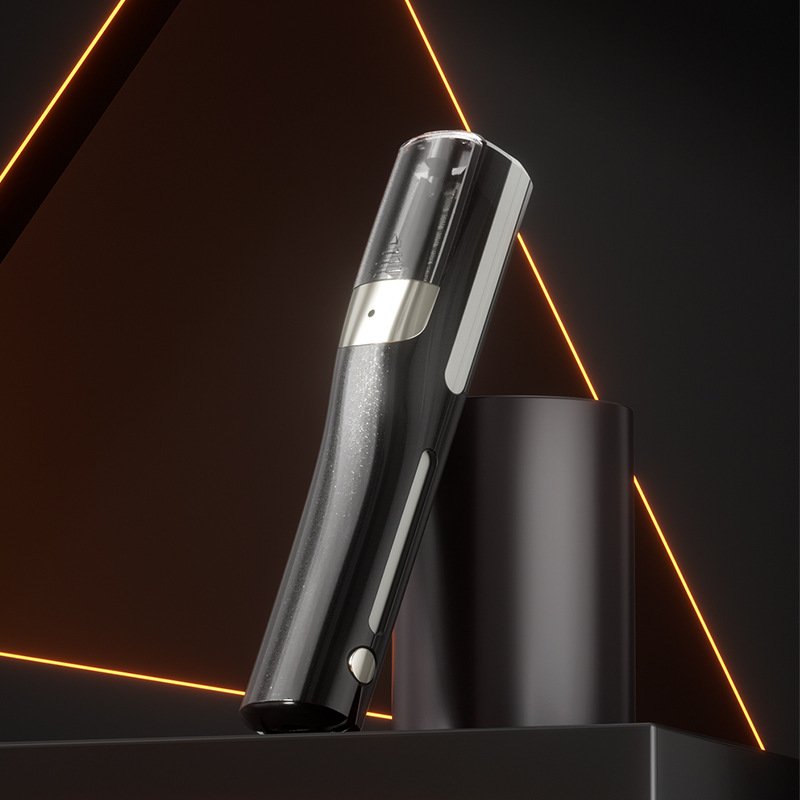 Black Cordless Automatic Split End Hair Trimmer - High-Speed Double-Sided Blade