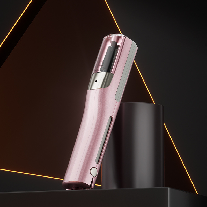 Pink Cordless Automatic Split End Hair Trimmer - High-Speed Double-Sided Blade